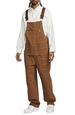 Nike Cotton Canvas Carpenter Overalls Light British Tan/Cacao Wow at Nordstrom,