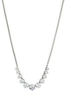 Nadri Perfect Graduated Cubic Zirconia Necklace in Rhodium at Nordstrom