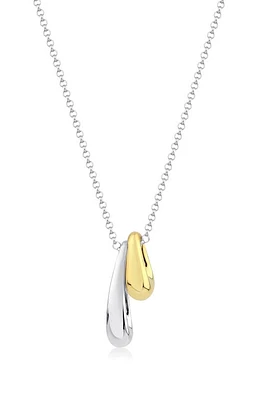 Kloto Ease Double Pendant Necklace in Silver & Gold at Nordstrom, Size 48 Cm