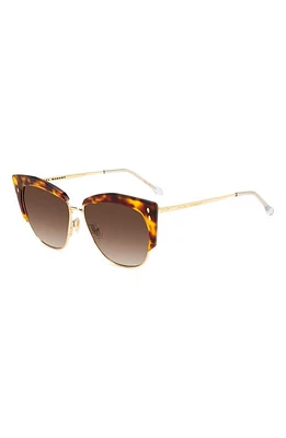 Isabel Marant 58mm Gradient Cat Eye Sunglasses in Havana Gold/Brown Gradient at Nordstrom