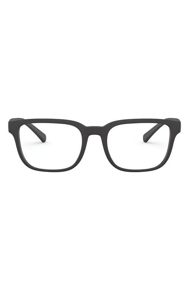 AX Armani Exchange 54mm Rectangular Optical Glasses in Matte Black/Demo Lens at Nordstrom