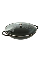 Staub 6-Quart Matte Black Enameled Cast Iron Wok with Lid at Nordstrom