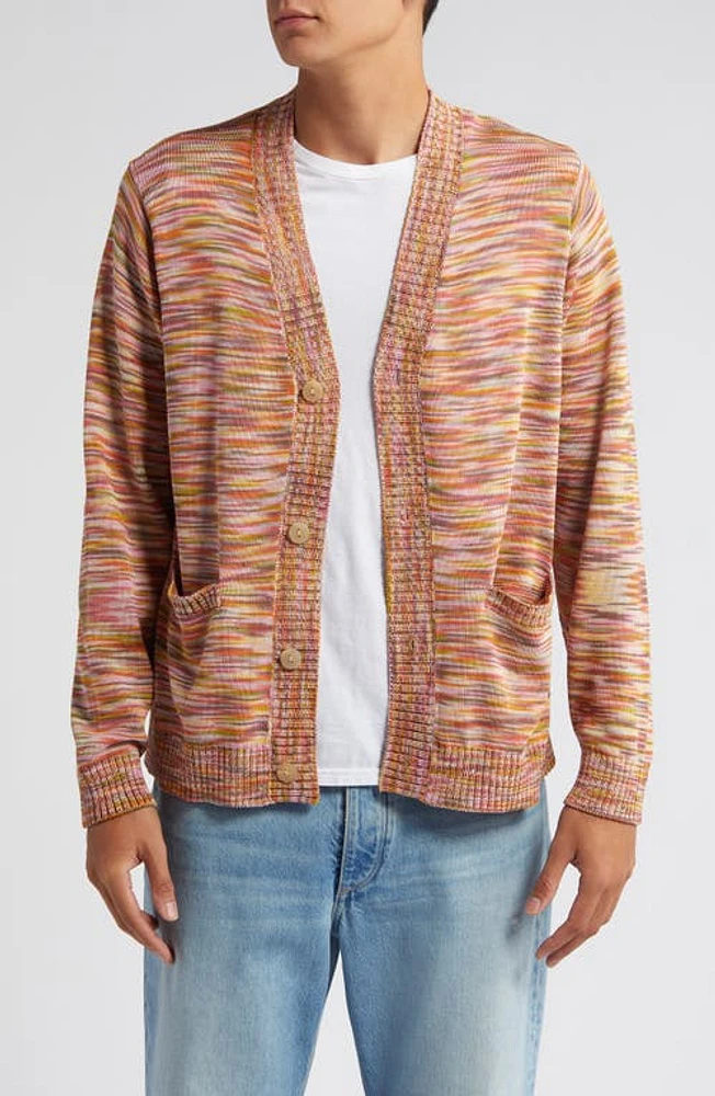 Corridor Tequila Sunrise Space Dye Cotton Cardigan Pink at Nordstrom,