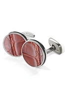 M-Clip Alligator Cuff Links in Stainless Steel/Cognac at Nordstrom