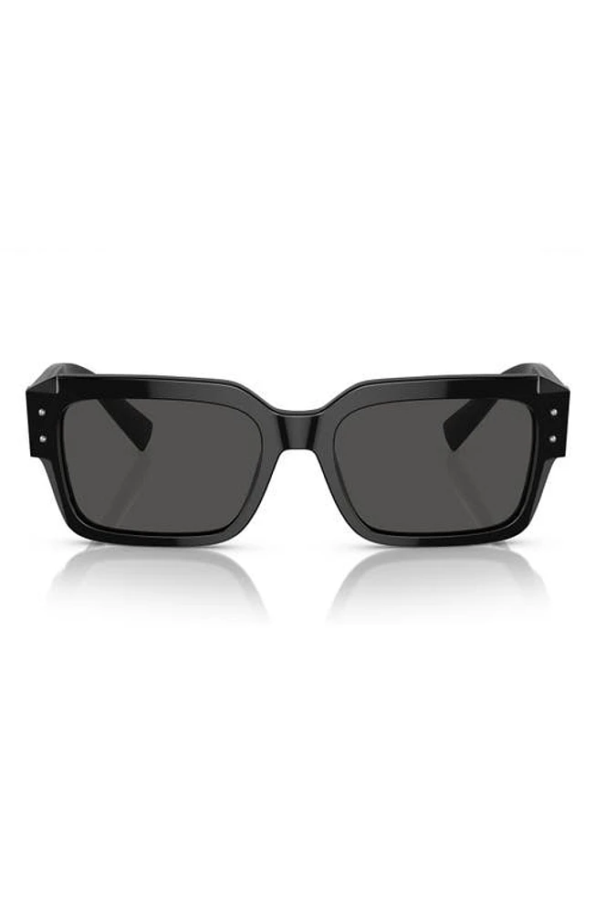 Dolce & Gabbana 56mm Rectangular Sunglasses in Black at Nordstrom