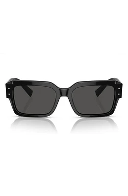 Dolce & Gabbana 56mm Rectangular Sunglasses in Black at Nordstrom