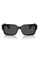 Dolce & Gabbana 56mm Rectangular Sunglasses in Black at Nordstrom