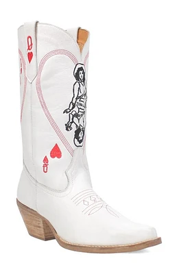 Dingo Queen a Hearts Western Boot White at Nordstrom,