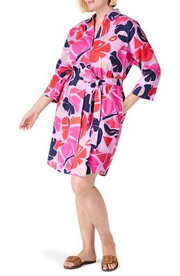 NIC+ZOE Tropical Glow Belted Shirtdress Pink Multi at Nordstrom, X