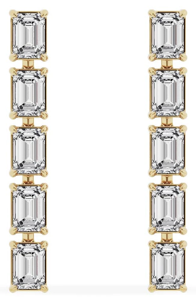 Jennifer Fisher 18K Gold Emerald Cut Lab Created Diamond Dangler Drop Earrings - 2.4 ctw in 18K Yellow Gold at Nordstrom