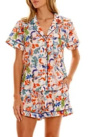 The Lazy Poet Nina Hamsa Blessing Short Cotton Pajamas in Blue at Nordstrom, Size X-Small