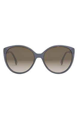 'Fendi Fine 59mm Round Sunglasses in Dusty Blue at Nordstrom