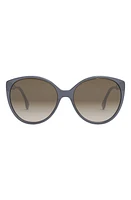 'Fendi Fine 59mm Round Sunglasses in Dusty Blue at Nordstrom