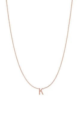 BYCHARI Initial Pendant Necklace in 14K Rose Gold-K at Nordstrom