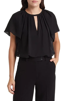 KOBI HALPERIN Lisa Keyhole Top in Black at Nordstrom, Size Small