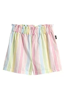 Rock Your Baby Kids' Sorbet Stripe Paperbag Waist Cotton Shorts at Nordstrom,