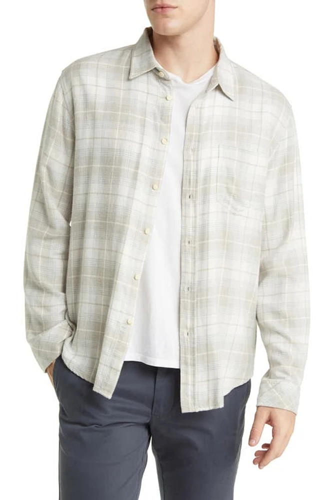 Rails Lennox Plaid Button-Up Shirt Wheat Dove Melange at Nordstrom,