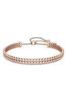 Swarovski Subtle Double Crystal Slider Bracelet in Rose Gold at Nordstrom, Size Medium