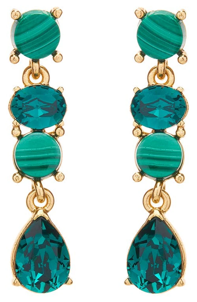 Oscar de la Renta Malachite Drop Earrings at Nordstrom