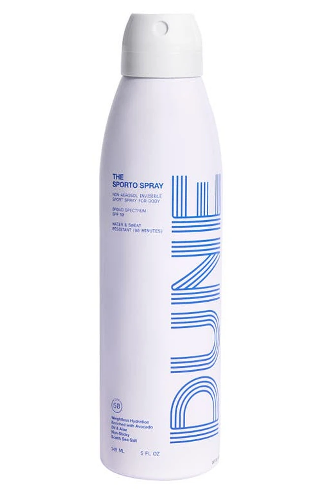 DUNE Suncare The Sporto Spray Invisible Sunscreen Spray Broad Spectrum 50 at Nordstrom, Size 5 Oz