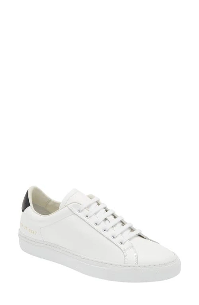 Common Projects Retro Low Top Sneaker White/Black at Nordstrom,