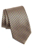 Brioni Geometric Silk Tie in Yellow at Nordstrom