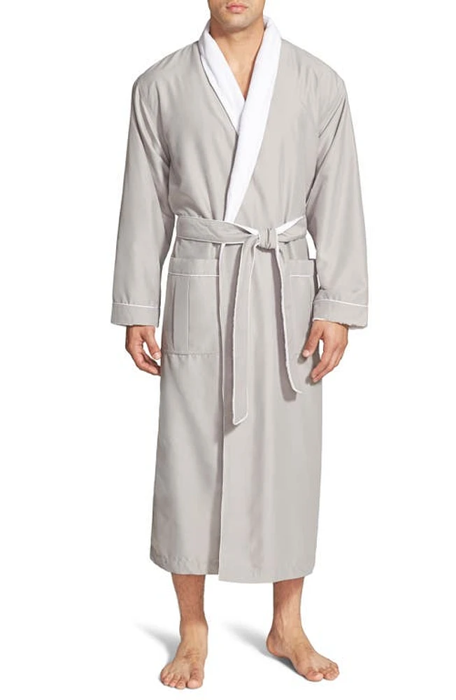 Majestic International Fleece Lined Robe in Dove Grey at Nordstrom