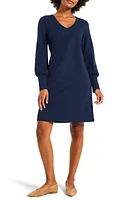 NIC+ZOE Cruise Long Sleeve Knit Dress in Dark Indigo at Nordstrom, Size Large