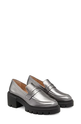 Stuart Weitzman Soho Loafer Gunmetal at Nordstrom,