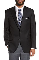 Peter Millar Flynn Classic Fit Wool Blazer Black at Nordstrom,