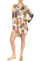 Everyday Ritual Rick Sleep Shirt Tropical Foliage at Nordstrom,