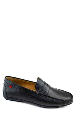 Marc Joseph New York Hamilton Penny Strap Driving Loafer Black Grainy at Nordstrom,