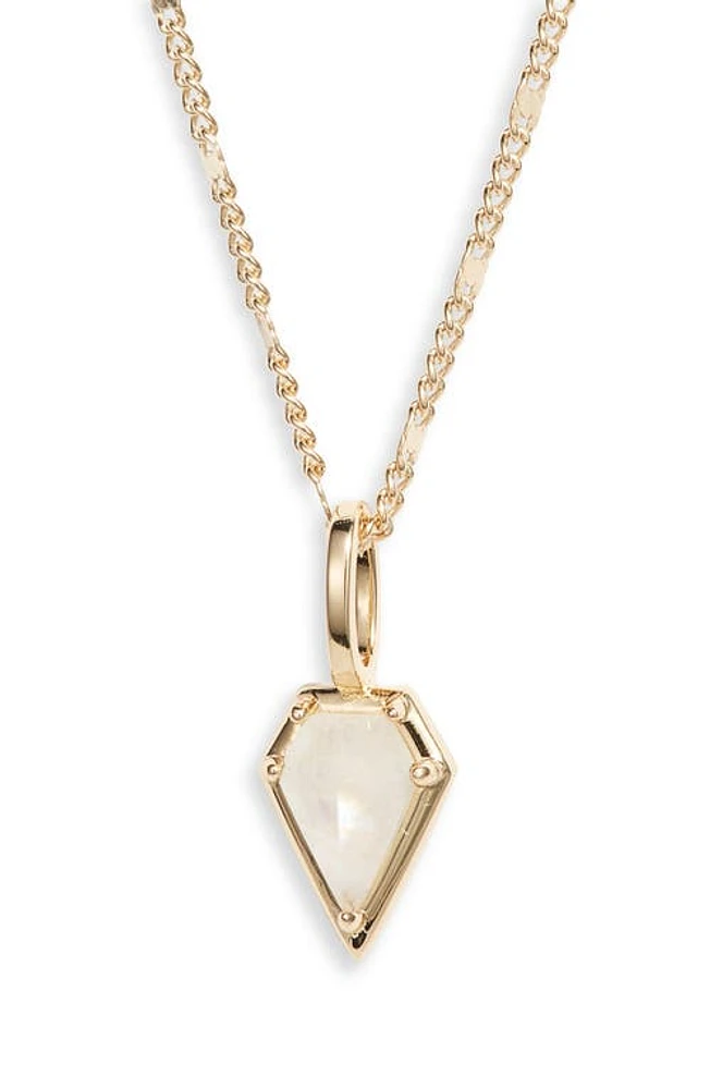 MIRANDA FRYE Marlowe Moonstone Charm Necklace in Gold at Nordstrom