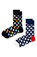 Happy Socks Assorted 2-Pack Classic Big Dot Socks in Black at Nordstrom