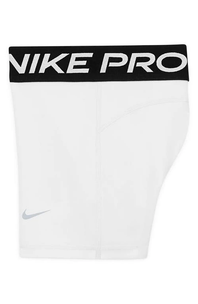 Nike Kids' Pro Shorts White/Pure Platinum at