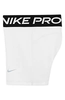 Nike Kids' Pro Shorts White/Pure Platinum at