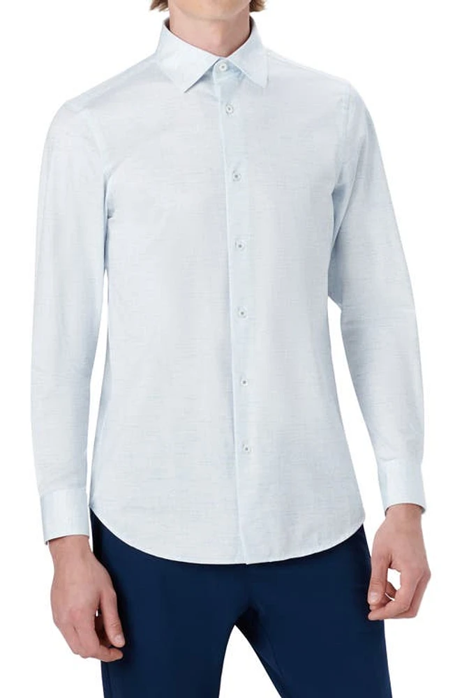 Bugatchi OoohCotton Button-Up Shirt in Ice Blue at Nordstrom, Size Xxx-Large