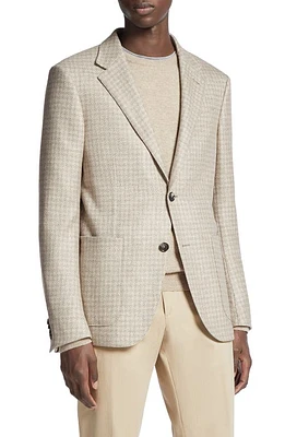 ZEGNA Fairway Plaid Oasi Cashmere Sport Coat in Beige at Nordstrom, Size 38 Us