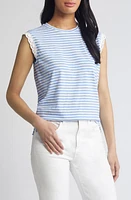 caslon(r) Embellished Lace Detail Sleeveless Top White at Nordstrom,