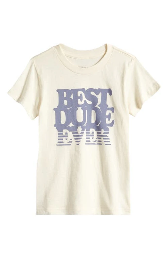 Tiny Whales Kids' Best Dude Ever Cotton Graphic T-Shirt Nat at Nordstrom,