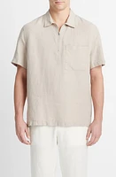 Vince Quarter Zip Short Sleeve Shirt at Nordstrom,