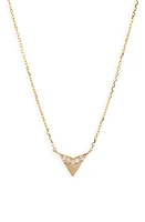 Dana Rebecca Designs Emily Sarah Diamond Arrow Necklace in Yellow Gold at Nordstrom, Size 18