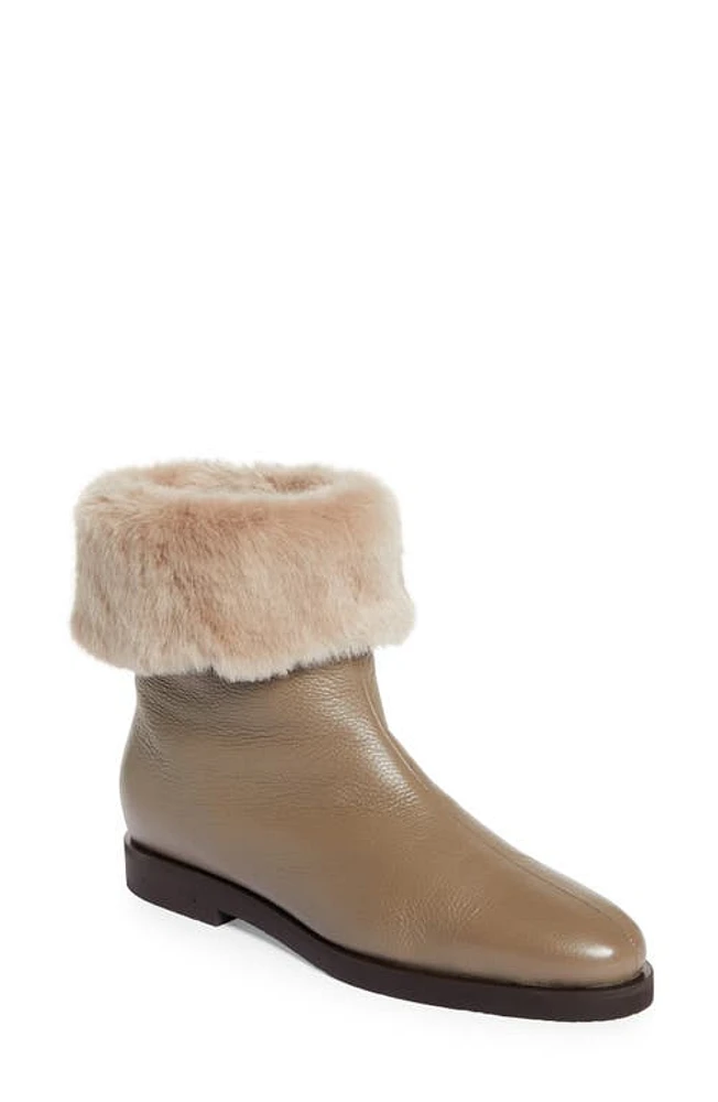 TOTEME The Off Duty Bootie with Faux Fur Trim Bay Leaf at Nordstrom,