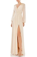 Mac Duggal Puff Sleeve Chiffon Gown at Nordstrom,