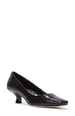 Donald Pliner Croc Embossed Pump in Dark Brown at Nordstrom, Size 9.5