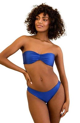 Dippin Daisys Hudson Bandeau Bikini Top Marina Shimmer at Nordstrom,