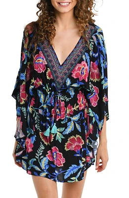 La Blanca Midnight V-Neck Cover-Up Dress Black at Nordstrom,