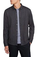 Vince Stripe Cotton Button-Down Shirt Med H Grey/Smoke at Nordstrom,