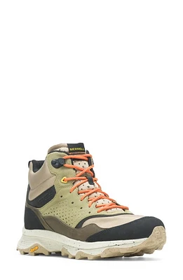 Merrell Speed Solo Mid Waterproof High Top Hiking Sneaker Clay/Olive at Nordstrom,