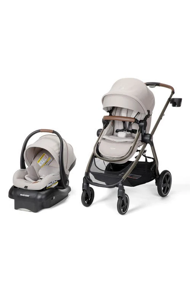 Maxi-Cosi Zelia Luxe Stroller & Mico Luxe Infant Car Seat 5-in-1 Modular Travel System in New Hope Tan at Nordstrom